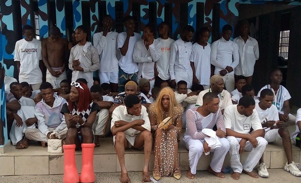 Police Arrest Over 100 Suspected Homos3xuals Holding G*y Wedding in Delta State (Watch Video)