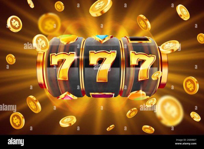 golden-slot-machine-wins-the-jackpot-777-big-win-concept-casino-jackpot-vector-illustration-2GE6B27 uptown pokies mobile casino